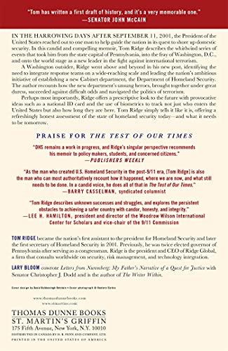 The Test of Our Times: America Under Siege...And How We Can Be Safe Again