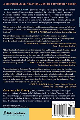 The Worship Architect: A Blueprint for Designing Culturally Relevant and Biblically Faithful Services — back cover