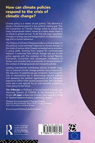 Politics of Climate Change: A European Perspective (Global Environmental Change Series)