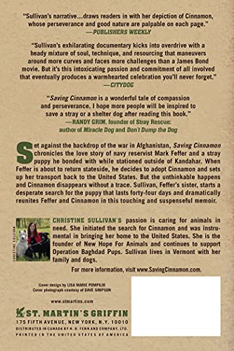 Saving Cinnamon: The Amazing True Story of a Missing Military Puppy and the Desperate Mission to Bring Her Home