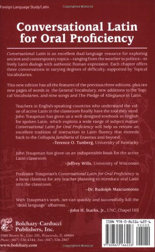 Conversational Latin for Oral Proficiency — back cover