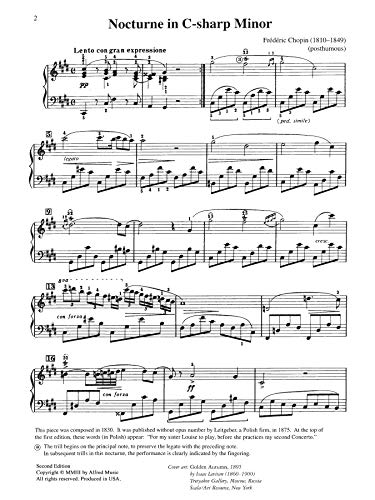 Nocturne in C-sharp minor (Posth.): Sheet (Alfred Masterwork Edition)