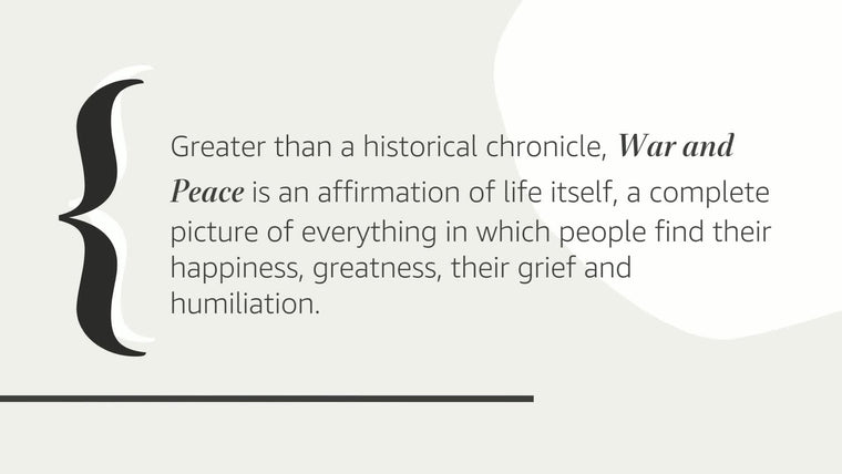 War and Peace (Vintage Classics) — back cover
