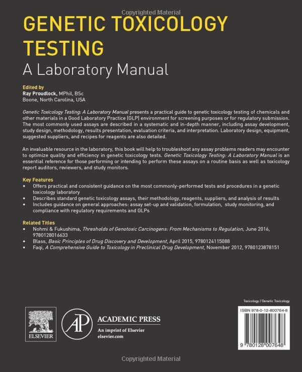 Genetic Toxicology Testing: A Laboratory Manual