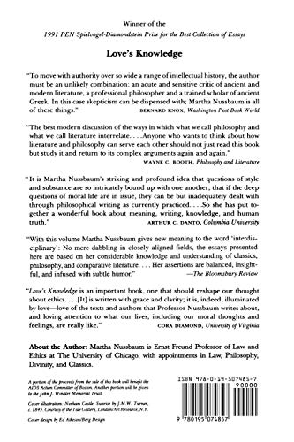 Love's Knowledge: Essays on Philosophy and Literature by Nus
