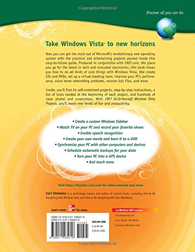 CNET Do-It-Yourself Windows Vista Projects: 24 Cool Things You Didn't Know You Could Do!