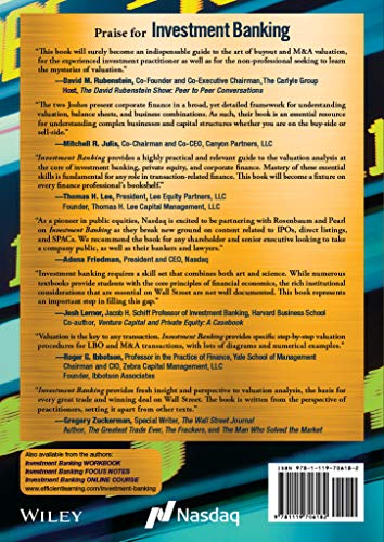 Investment Banking: Valuation, LBOs, M&A, and IPOs (Includes Valuation Models + Online Course) 3rd Edition (Wiley Finance)