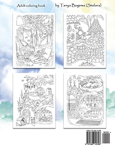 Nice Little Town: Adult Coloring Book (Stress Relieving Coloring Pages, Coloring Book for Relaxation)