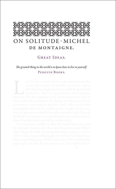 On Solitude (Penguin Great Ideas)