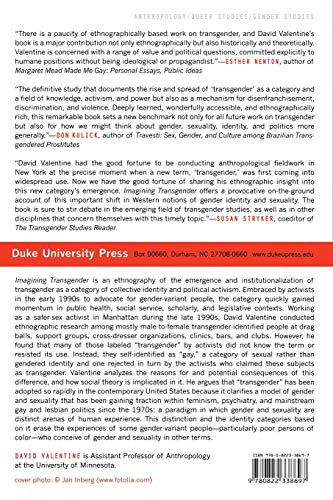 Imagining Transgender: An Ethnography of a Category by David