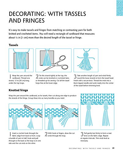 Knitting & Crochet: A Beginner's Step-by-Step Guide to Methods and Techniques (Fox Chapel Publishing) 150 How-To Illustrations, Stitch Guide, Easy Practice Projects, Charts, and More (Craft Workbooks)