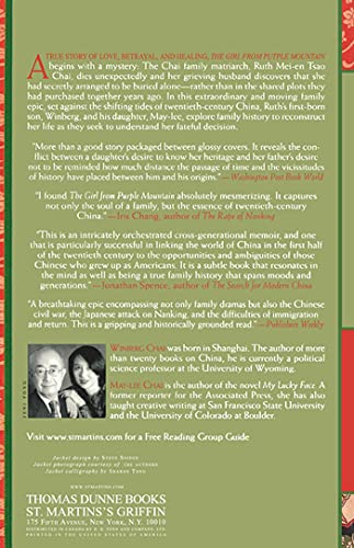 The Girl from Purple Mountain: Love, Honor, War, and One Family's Journey from China to America