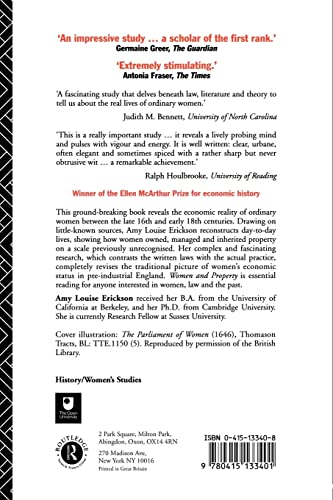Women and Property: In Early Modern England