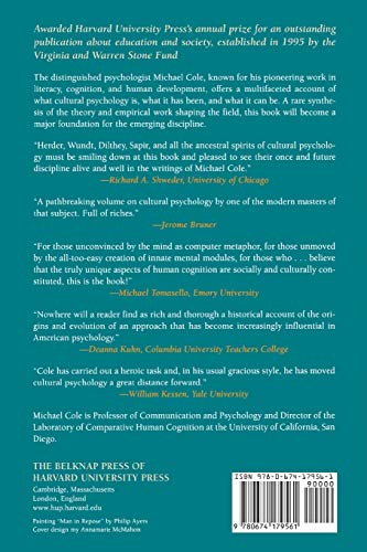 Cultural Psychology: A Once and Future Discipline — back cover