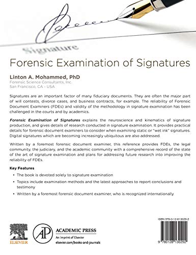 Forensic Examination of Signatures