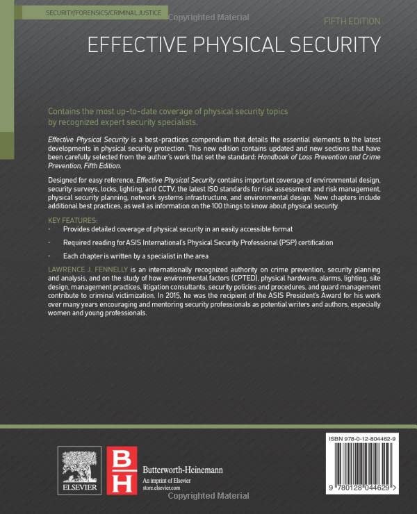Effective Physical Security by Fennelly, Lawrence J.