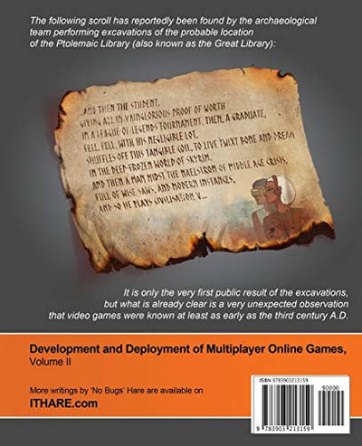 Development and Deployment of Multiplayer Online Games, Vol. II: DIY, (Re)Actors, Client Arch., Unity/UE4/ Lumberyard/Urho3D