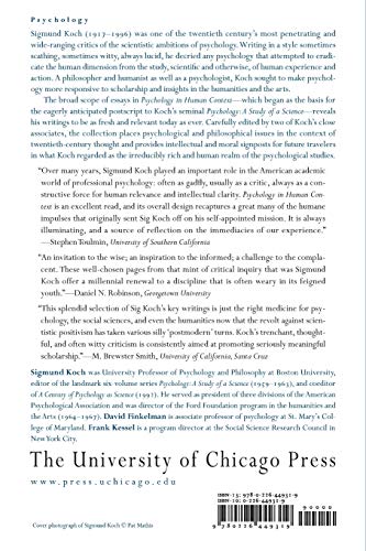 Psychology in Human Context: Essays in Dissidence and Reconstruction
