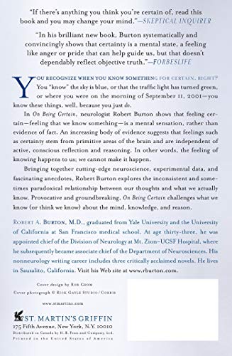 On Being Certain: Believing You Are Right Even When You're N