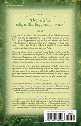 Ask Asha: Heartfelt Answers to Everyday Dilemmas on the Spiritual Path — back cover