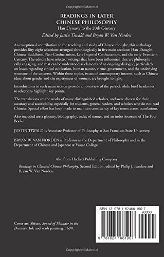 Readings in Later Chinese Philosophy: Han to the 20th Century