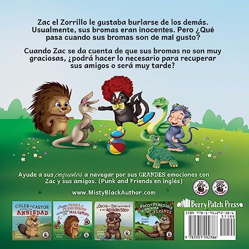 Zac el Zorrillo aprende a pedir perdón: Punk the Skunk Learns to Say Sorry (Zac y sus amigos) (Spanish Edition)