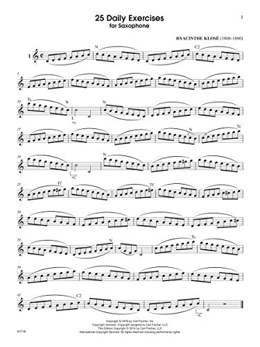 O1718 - 25 Daily Exercises for Saxophone — back cover
