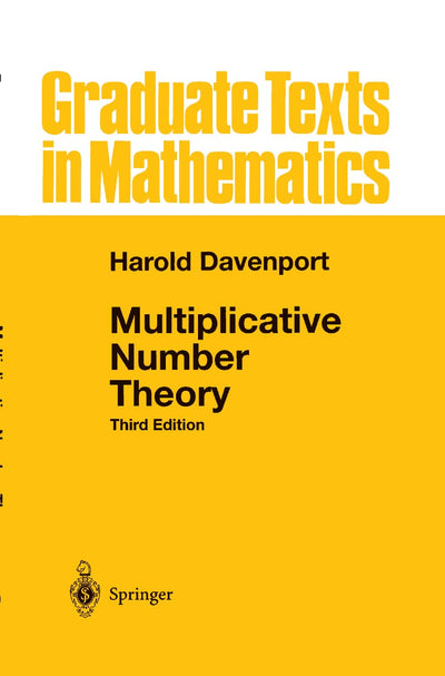 Multiplicative Number Theory (Graduate Texts in Mathematics, 74)