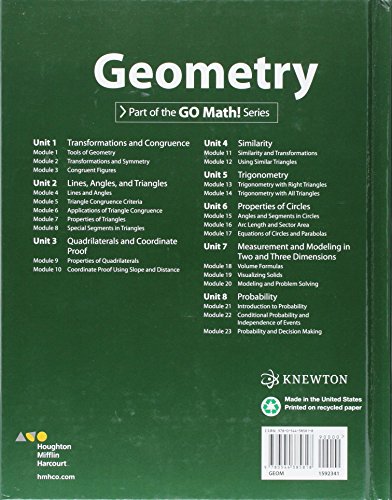 Hmh Geometry: Student Edition 2015 by Houghton Mifflin Harco