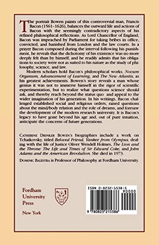 Francis Bacon: The Temper of a Man — back cover