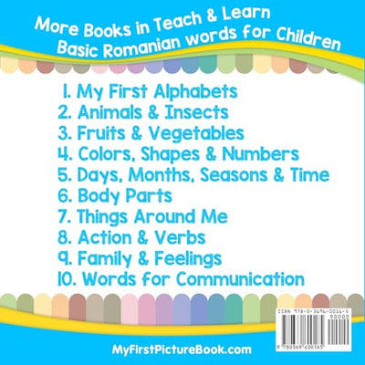 My First Romanian Alphabets Picture Book with English Translations: Bilingual Early Learning & Easy Teaching Romanian Books for Kids (Teach & Learn Basic Romanian words for Children)