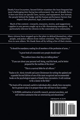 Deadly Force Encounters, Second Edition: Cops and Citizens Defending Themselves and Others — back cover