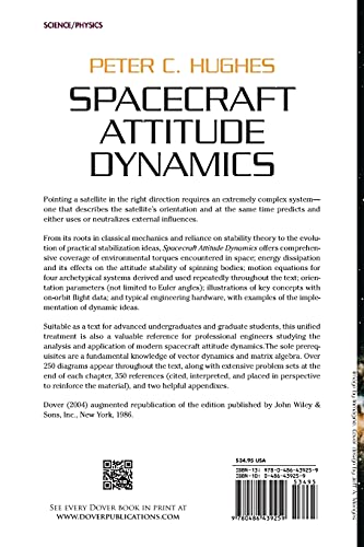 Spacecraft Attitude Dynamics (Dover Books on Aeronautical Engineering) — back cover