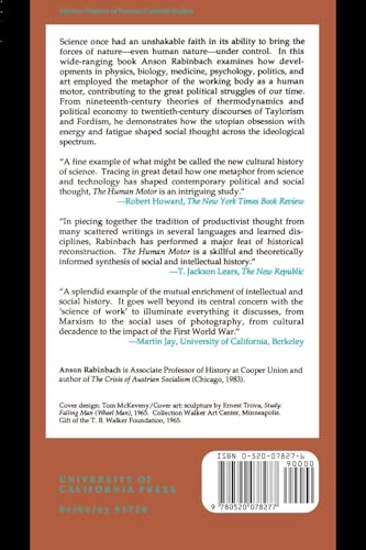 The Human Motor: Energy, Fatigue, and the Origins of Modernity — back cover