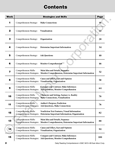 Evan-Moor Evan-Moor Daily Reading Comprehension Book, Teacher's Eddition, Grade 3