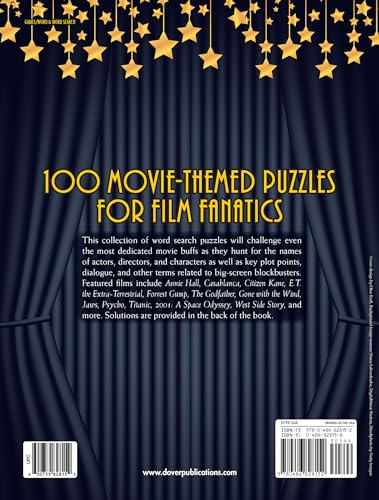 At the Movies Word Search Puzzles (Dover Brain Games & Puzzles)