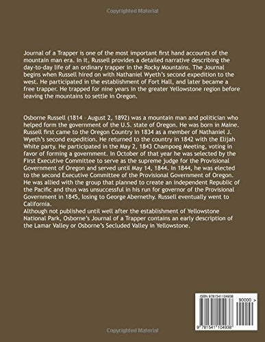 Journal Of A Trapper: Nine Years in the Rocky Mountains 1834-1843