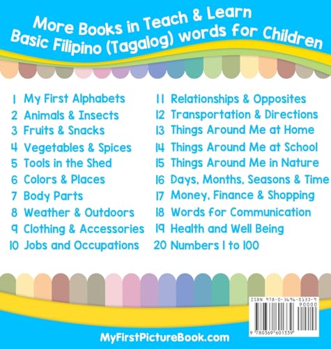 My First Filipino ( Tagalog ) Alphabets Picture Book with English Translations: Bilingual Early Learning & Easy Teaching Filipino ( Tagalog ) Books ... & Learn Basic Filipino ( Tagalog ) Words for)