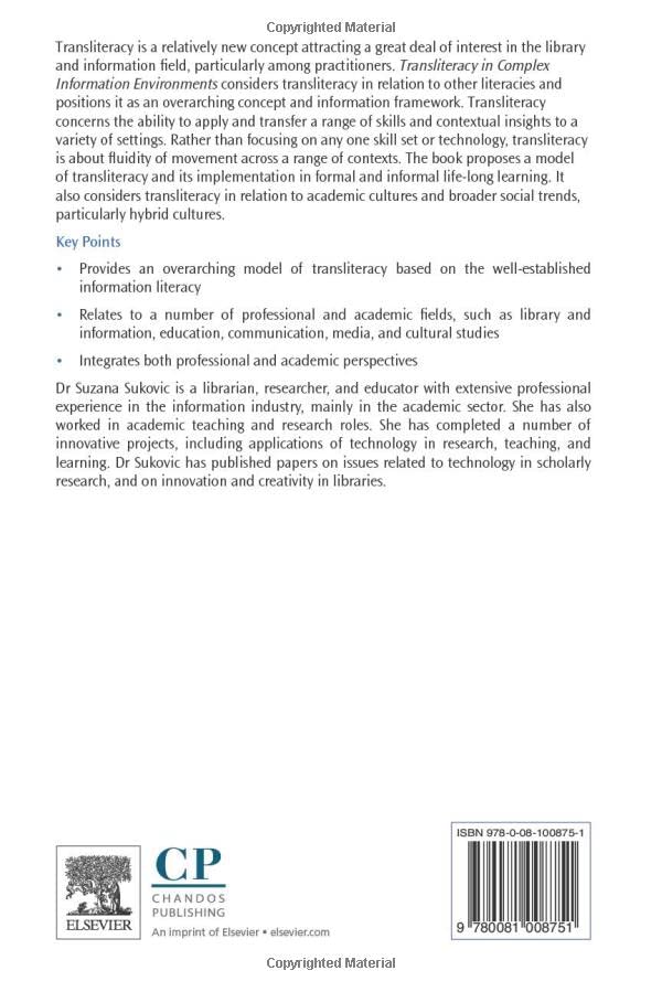 Transliteracy in Complex Information Environments