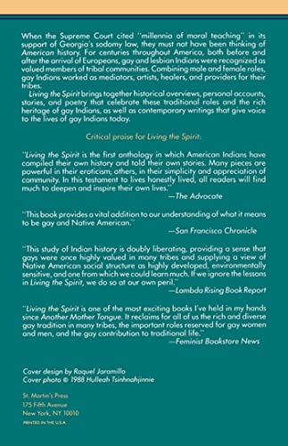 Living the Spirit, A Gay American Indian Anthology (Stonewall Inn Editions)