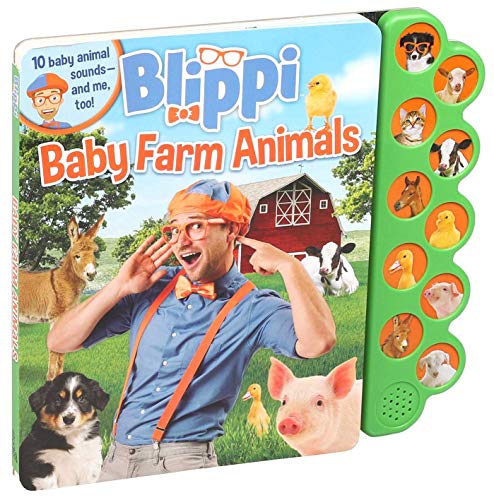 Blippi: Baby Farm Animals (10-Button Sound Books) — back cover