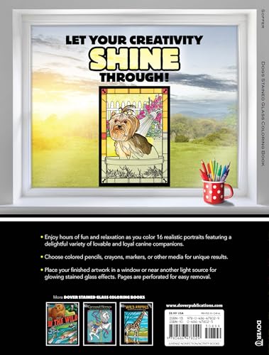 Dogs Stained Glass Coloring Book (Dover Animal Coloring Book