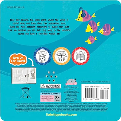 Rockin' Waves - Children's Sensory Silicone Button Sound Book Featuring Musical Instruments
