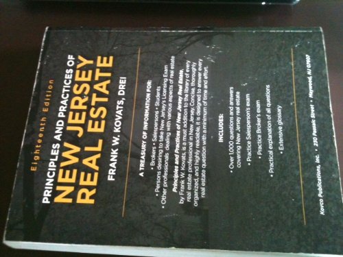 Principles and Practices of New Jersey Real Estate