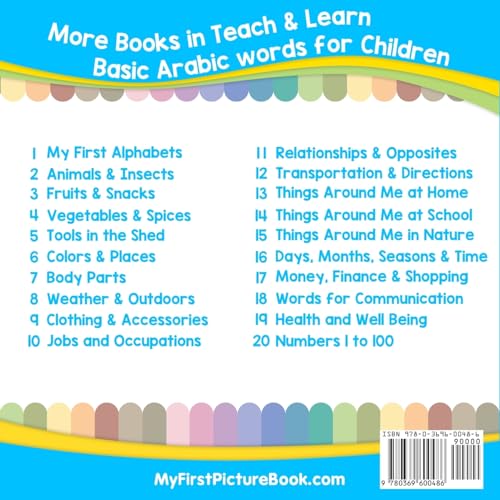 My First Arabic Alphabets Picture Book with English Translations: Bilingual Early Learning & Easy Teaching Arabic Books for Kids (Teach & Learn Basic Arabic words for Children)
