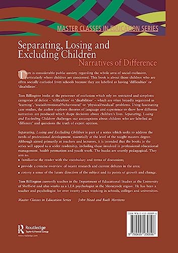 Separating, Losing Excluding Children (Master Classes in Education)