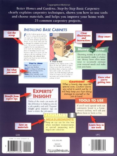 Step-By-Step Basic Carpentry — back cover