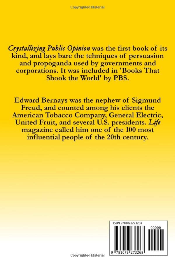 Crystallizing Public Opinion — back cover