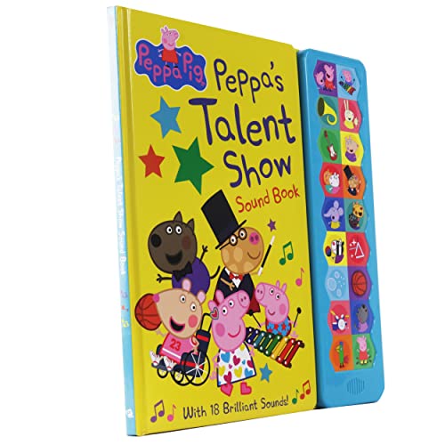 Peppa Pig - Peppa's Talent Show 18-Button Interactive Sound Book - Peppa, George, Mummy, Daddy, and More! - PI Kids