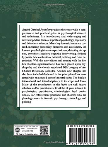 Applied Criminal Psychology: A Guide to Forensic Behavioral Sciences